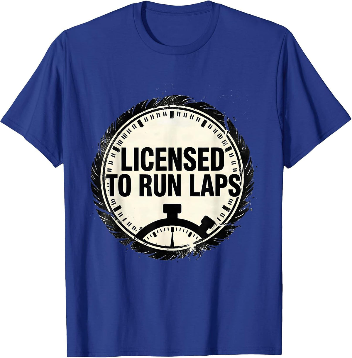 Men's Licensed To Run Laps Funny PE Teacher Back To School T-Shirt - Royal Blue