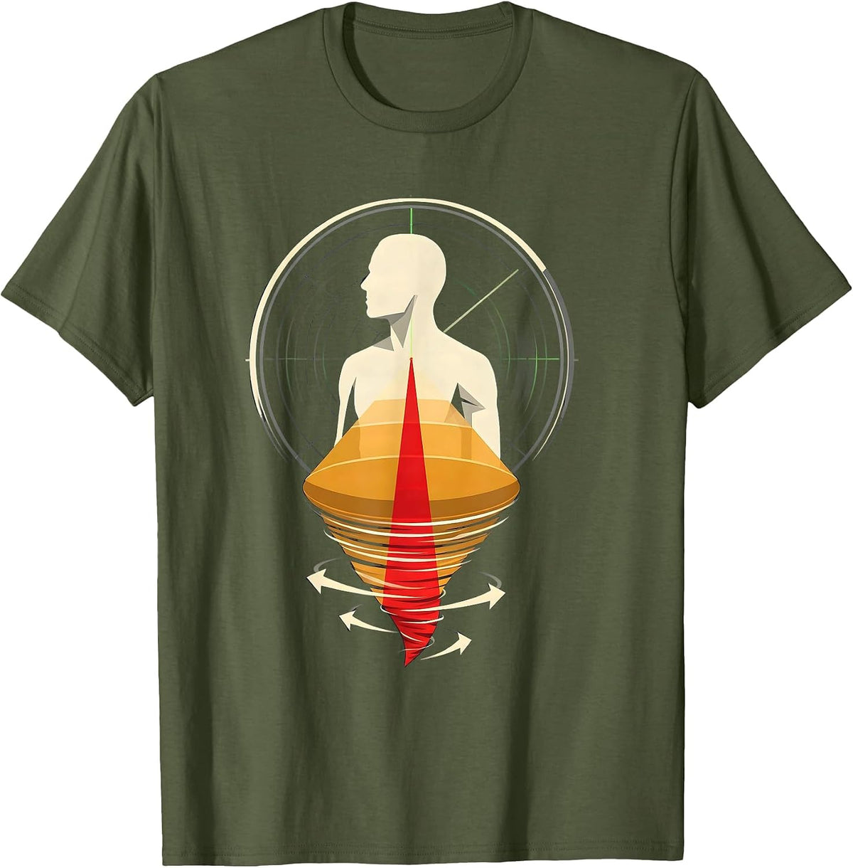 Weather Watcher Radar Tornado Humor Storm Chaser T-Shirt - Olive Green