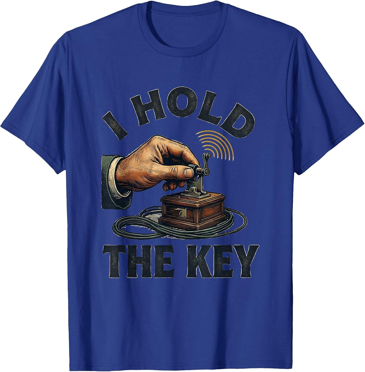 Men's I Hold The Key Funny Ham Radio Operator Hobbyist Humor T-Shirt - Royal Blue