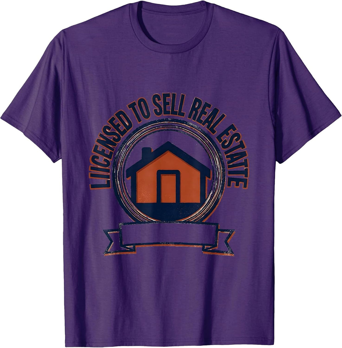 Men's Licensed To Sell Real Estate Funny Realtor Medicare Agent T-Shirt - Purple