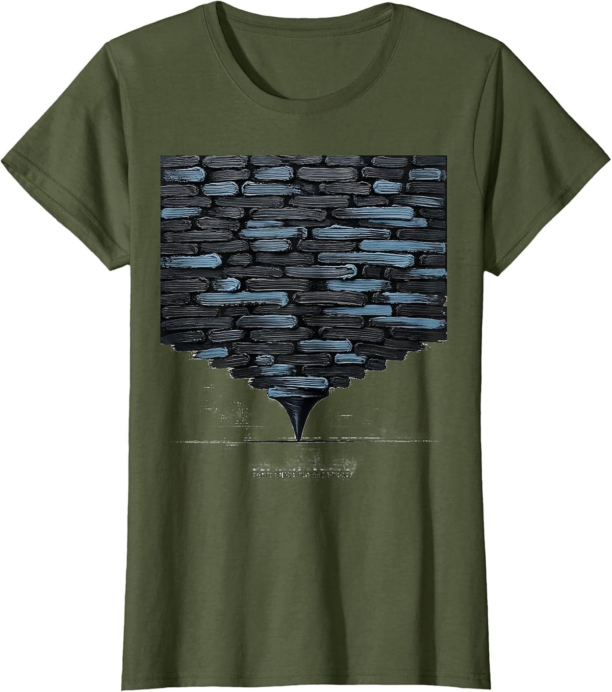 Women's Forty Drives For One Wedge Funny Storm Chaser Tornado T-Shirt - Olive Green