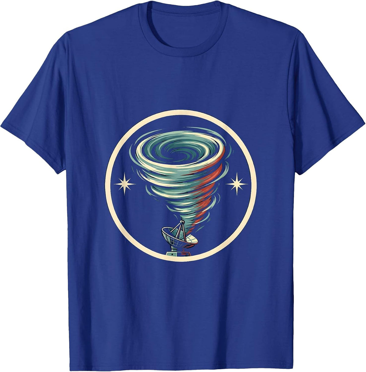 Sealed Tornado Badge Funny Storm Chaser Meteorology Humor T-Shirt - Royal Blue