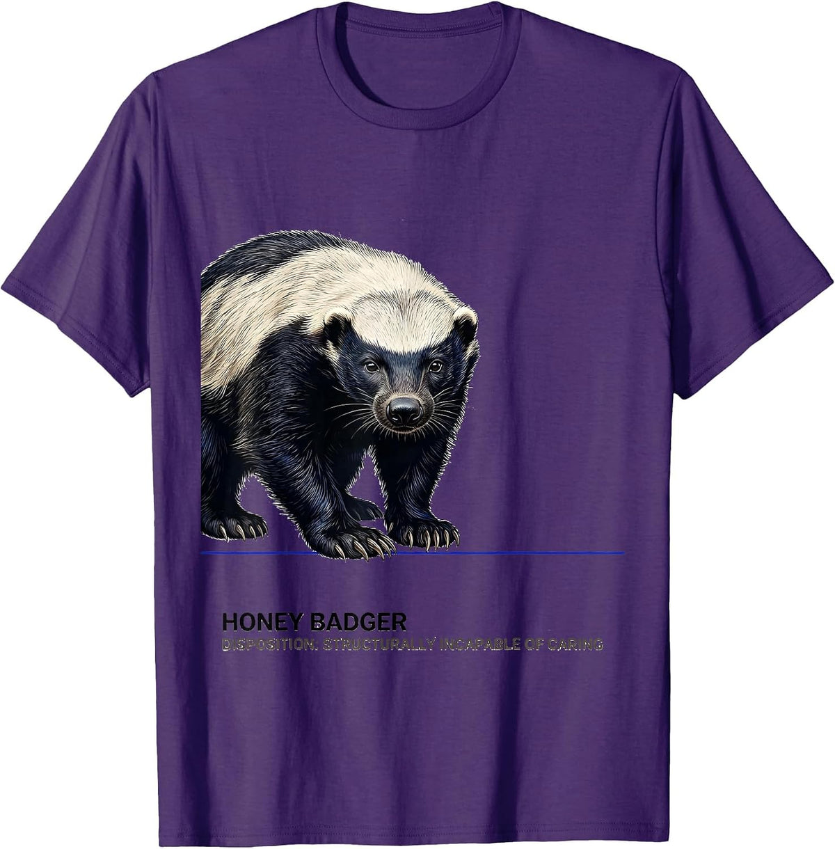 Men's Honey Badger — Disposition: Structurally Incapable Of Caring T-Shirt - Purple