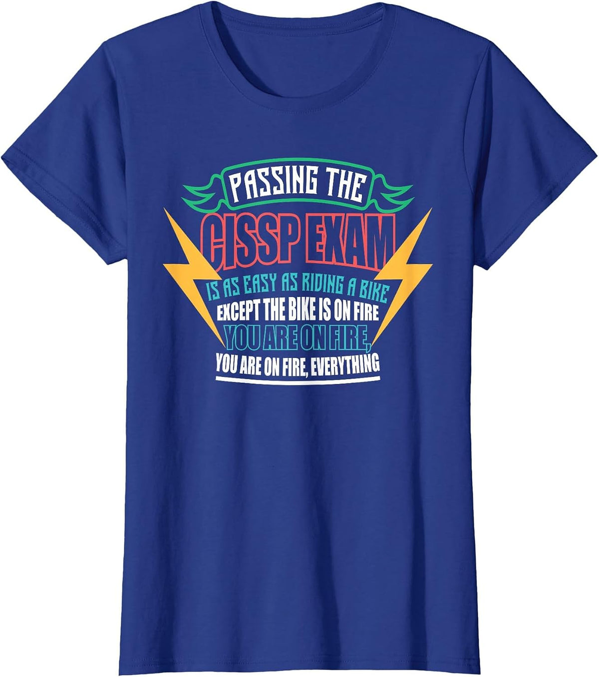 Cybersecurity CISSP Exam Passer Computer Programmer Nerd T-Shirt - Royal Blue