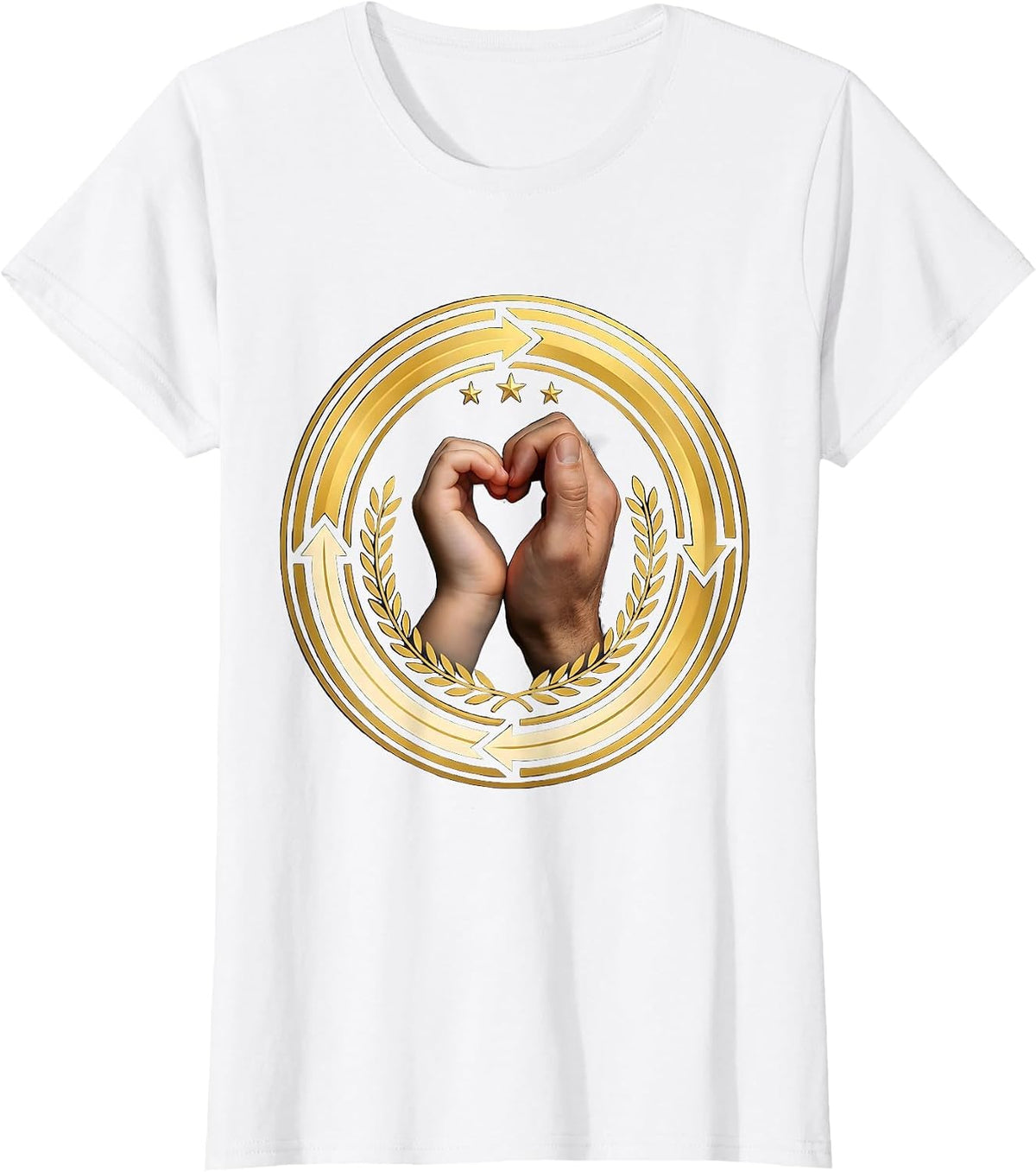 Women's Down Syndrome Awareness Small Hand in Large Hand T-Shirt - White