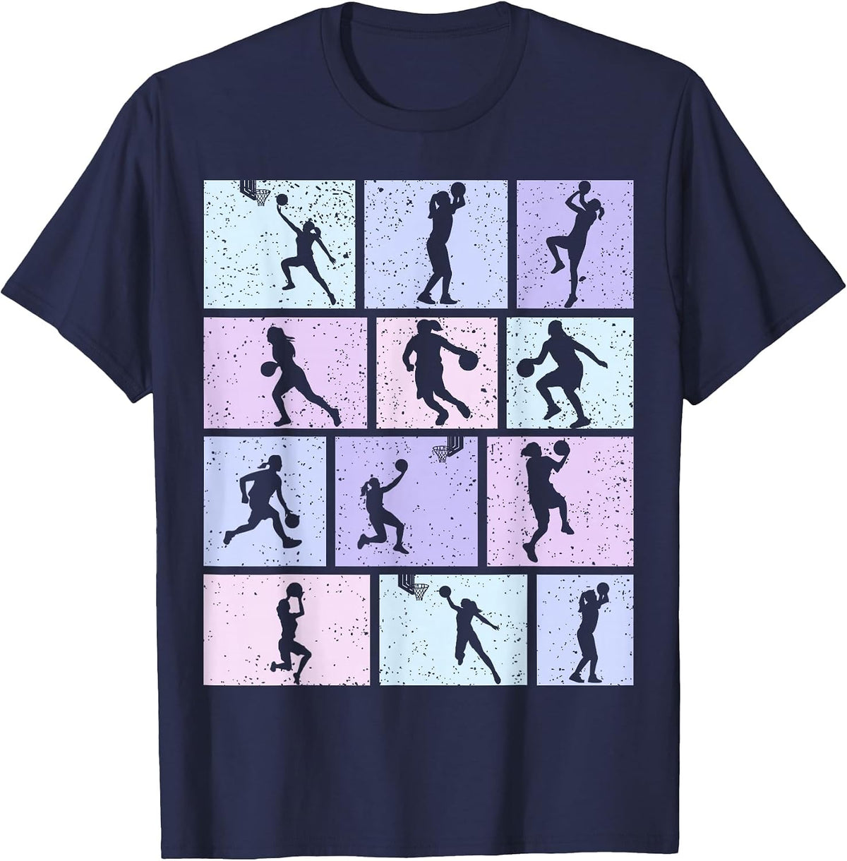 Basketball Girl Basketball Player Women T-Shirt - Navy Blue