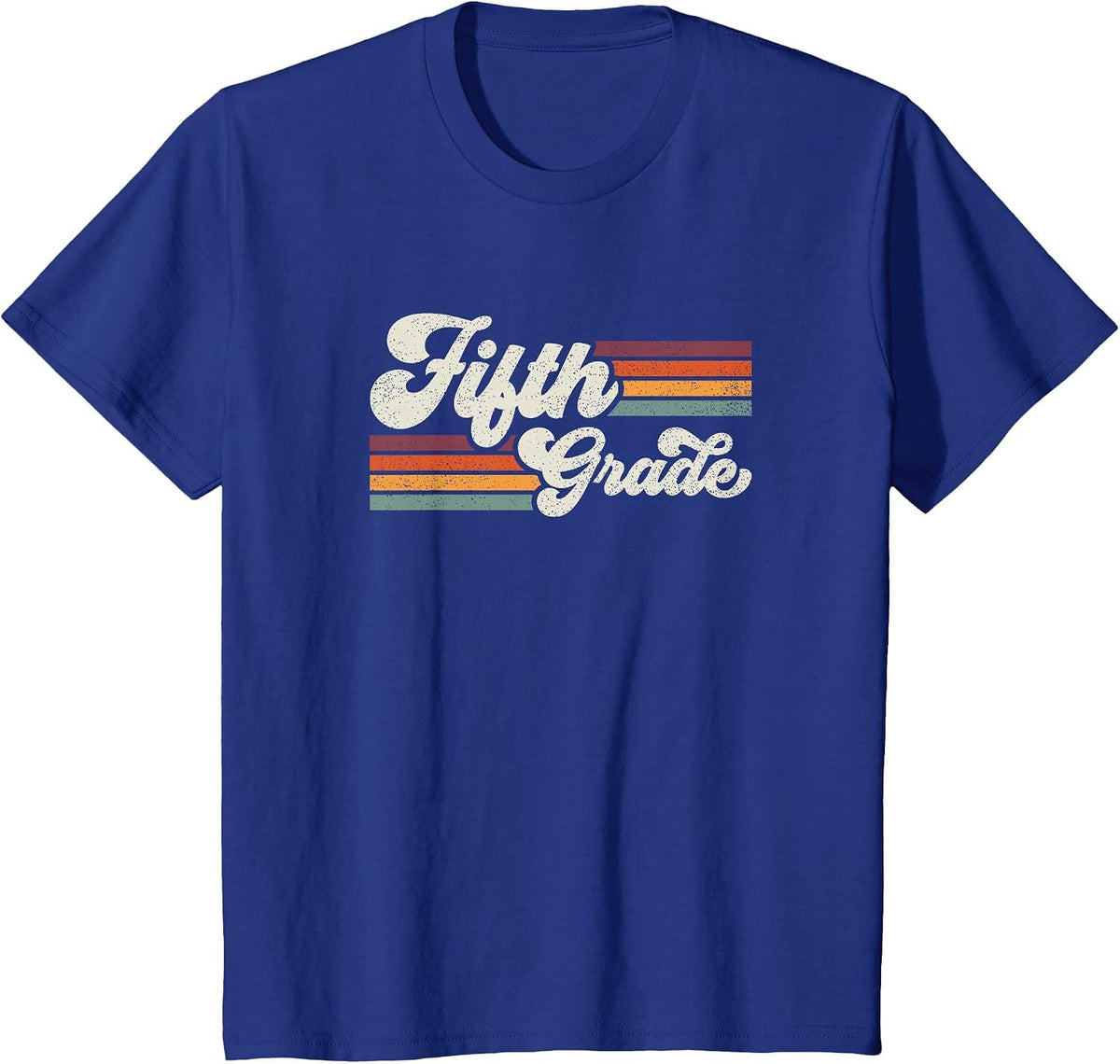 Retro Fifth Grade Teacher Back to School T-Shirt - Royal Blue