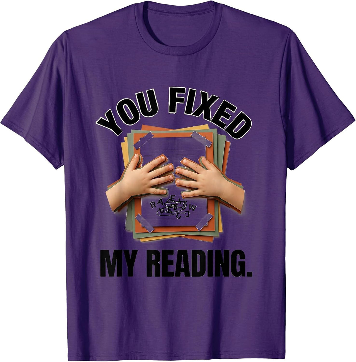You Fixed My Reading Funny Reading Teacher Literacy Humor T-Shirt - Purple