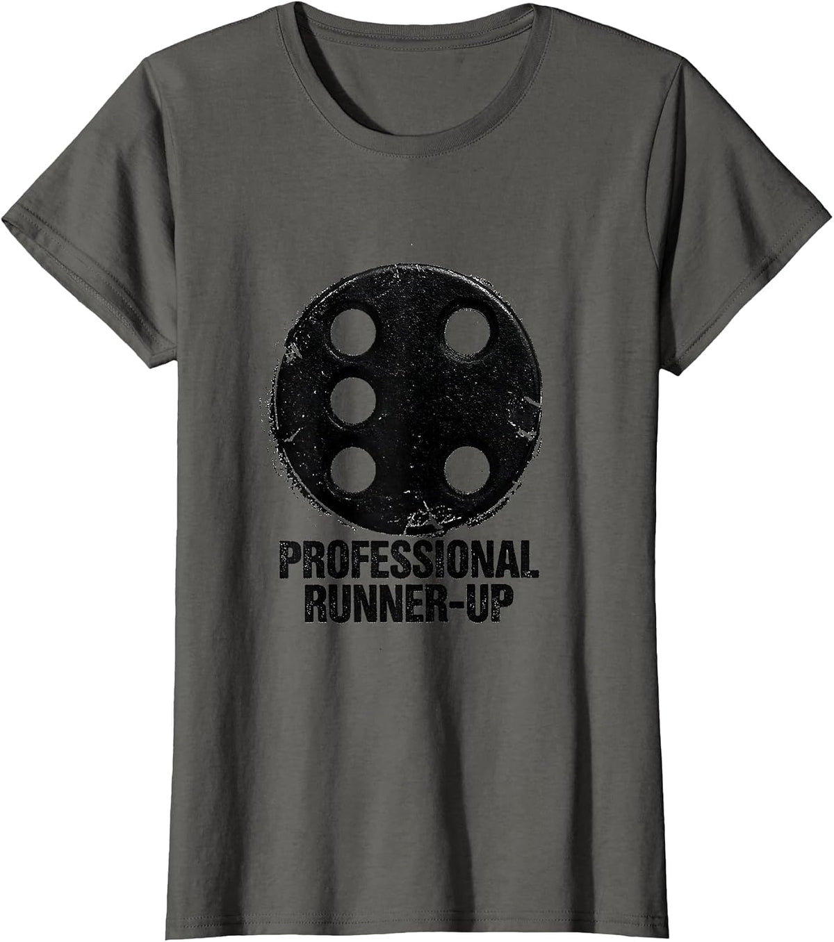 Women's Professional Runner-Up Vintage Rubber Stamp Las Vegas T-Shirt - Asphalt Grey