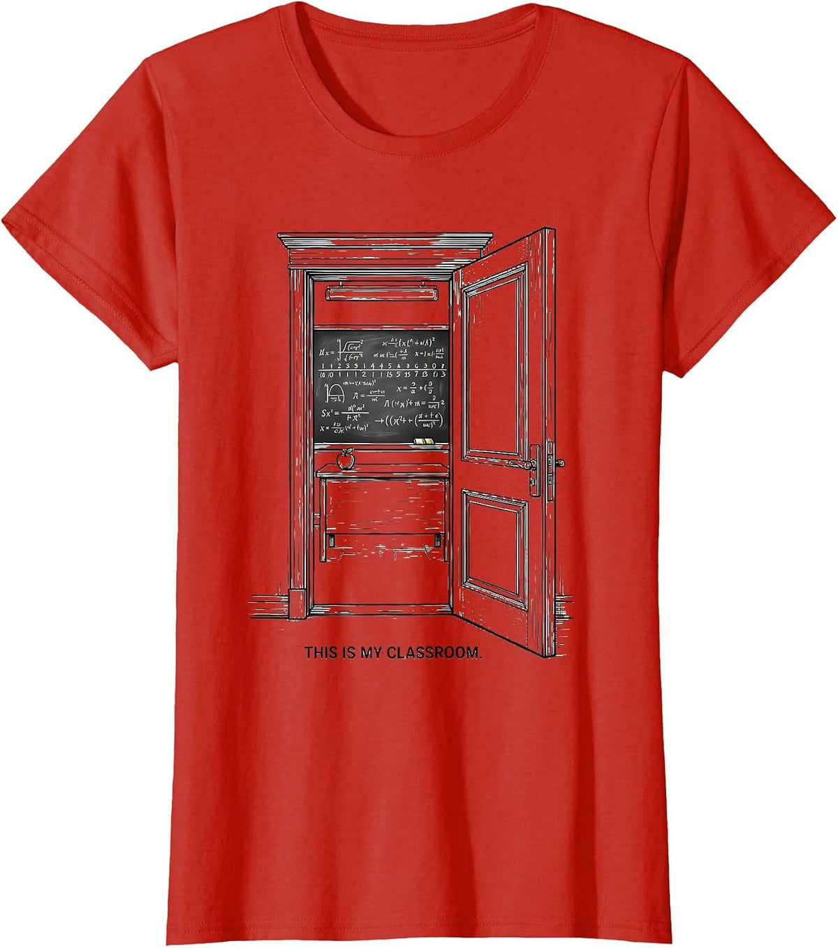 This Is My Classroom Fifth Grade Teacher Design T-Shirt - Red