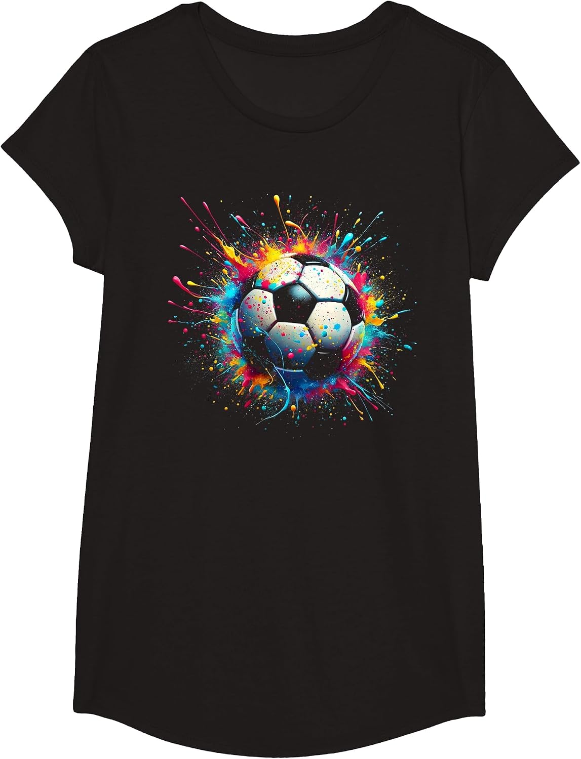 Cool Soccer Player Sport for Boys Men Girls Women Youth Kids T-Shirt - Girls Black