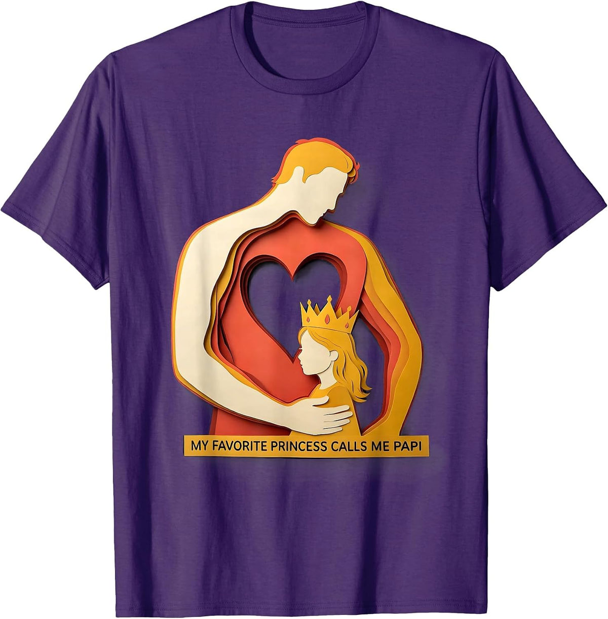 My Favorite Princess Calls Me Papi Sentimental Family T-Shirt - Purple