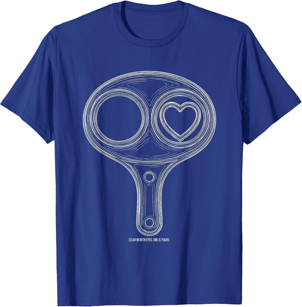 Men's Clear In Both Eyes One Is Yours Optometrist Valentine Humor T-Shirt - Royal Blue