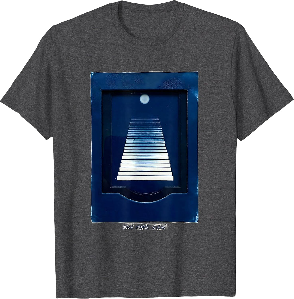 One More View Cyanotype Radiologic Technologist X-ray Tech T-Shirt - Dark Heather Grey