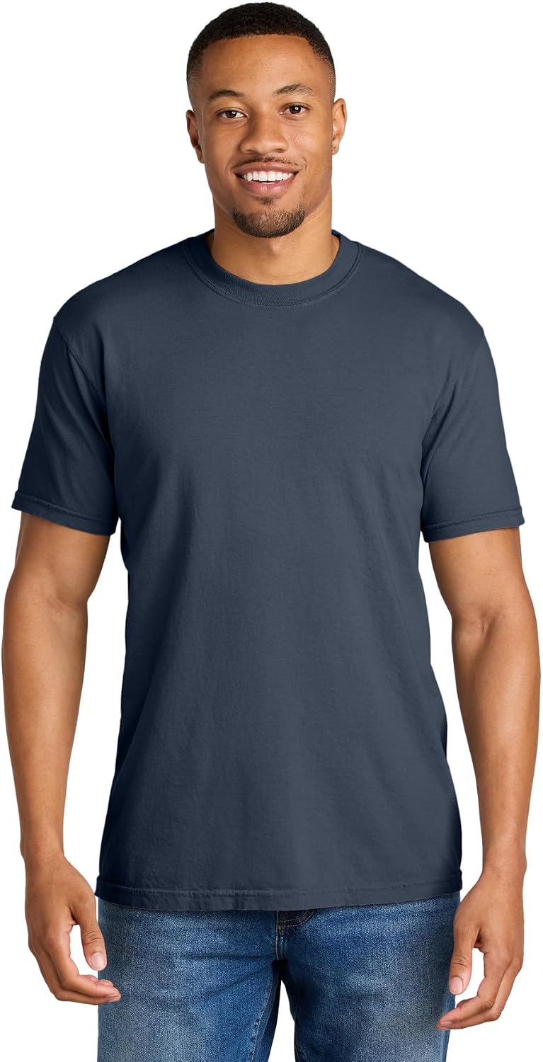 Comfort Colors Unisex Heavyweight Short Sleeve Blank Tee T-Shirt Fits Adults, Men, or Women - Navy