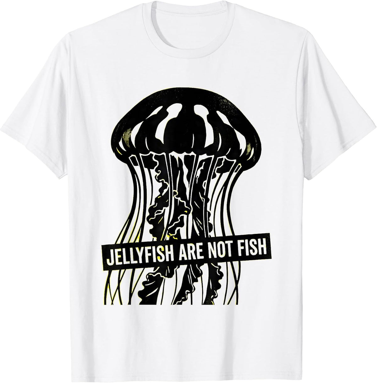 Men's Jellyfish Are Not Fish Funny Ocean Creature Sea Life Lover T-Shirt - White