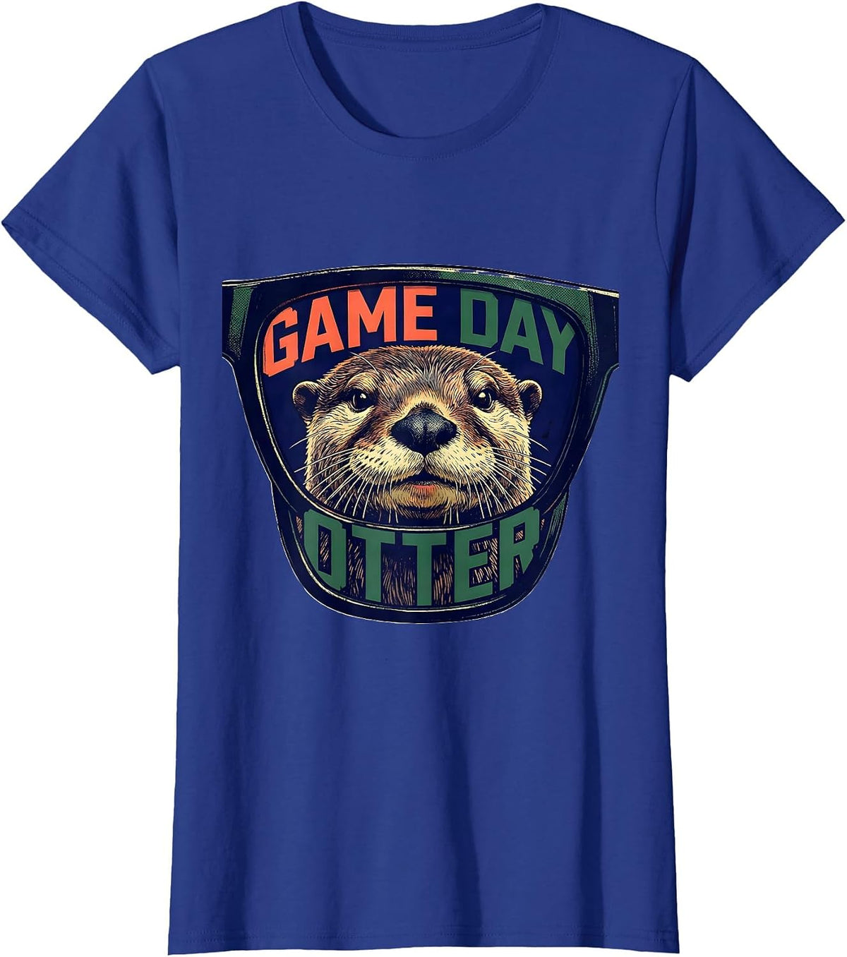 Women's Game Day Otter Funny Animal Lover Sports Fan Mascot T-Shirt - Royal Blue