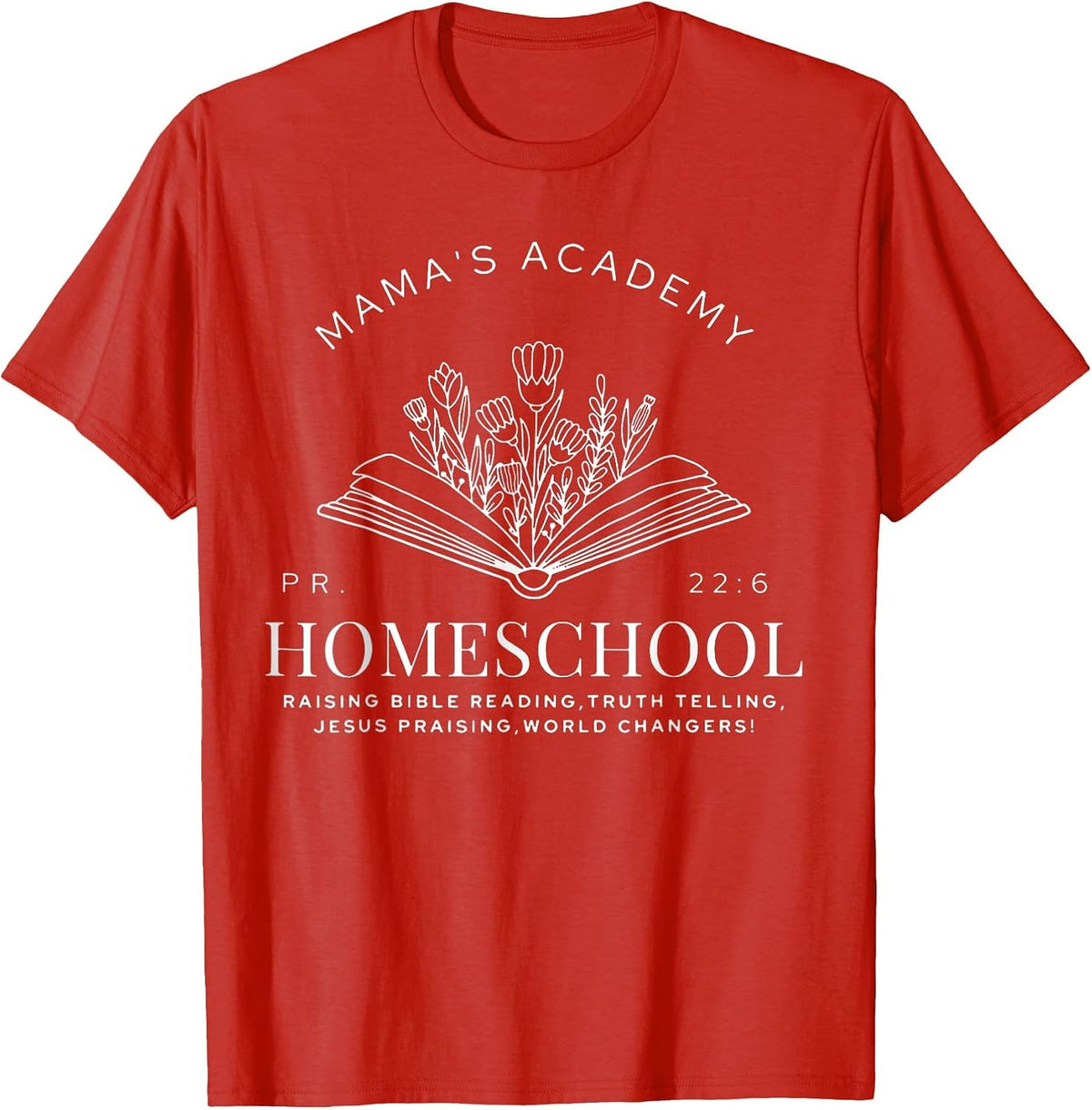 Mama's Academy Homeschool Vintage Homeschool Mama T-Shirt - Red