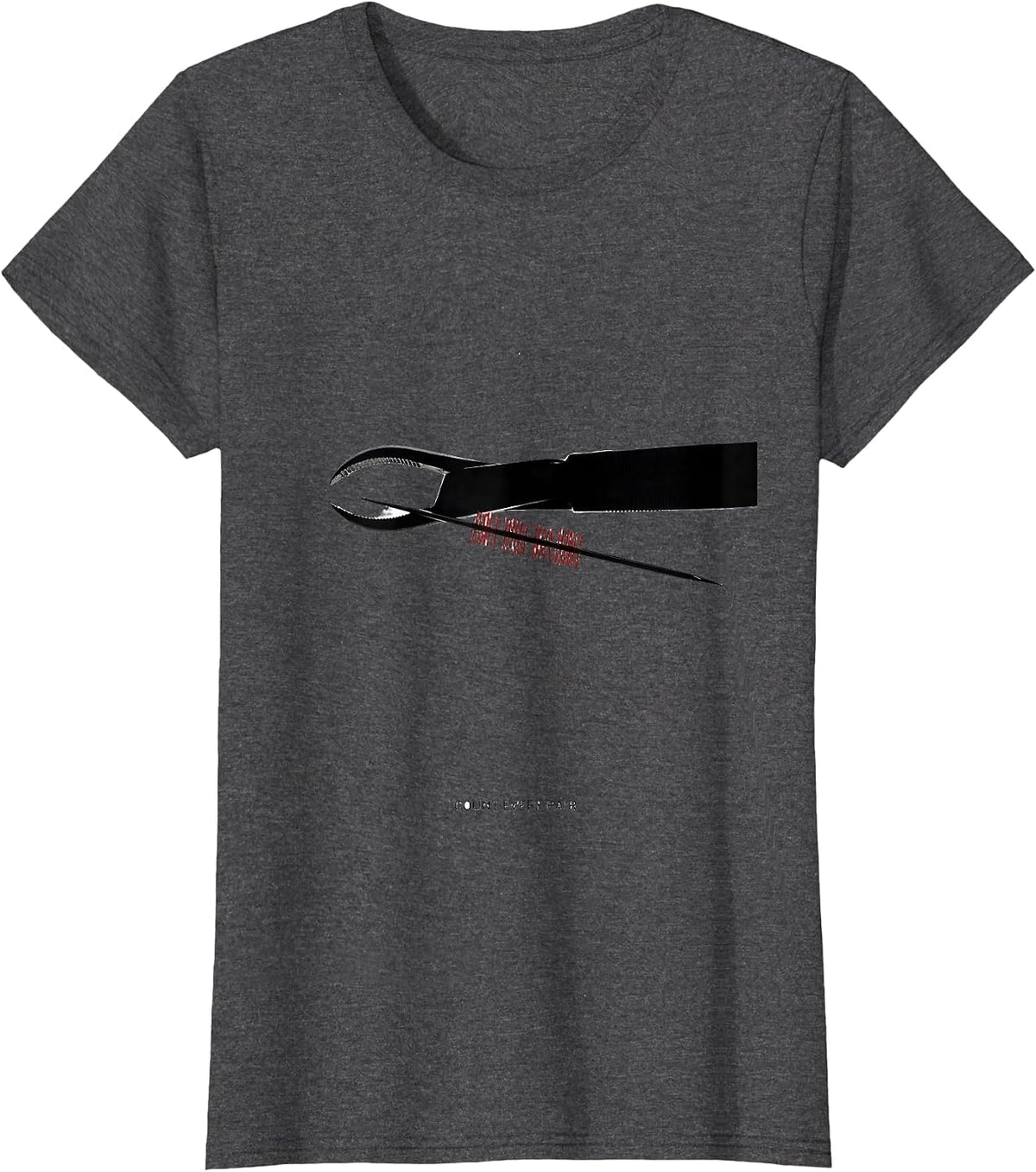 Women's I Count Every Pair Minimalist Surgical Tech Scrub Tech Gift T-Shirt - Dark Heather Grey