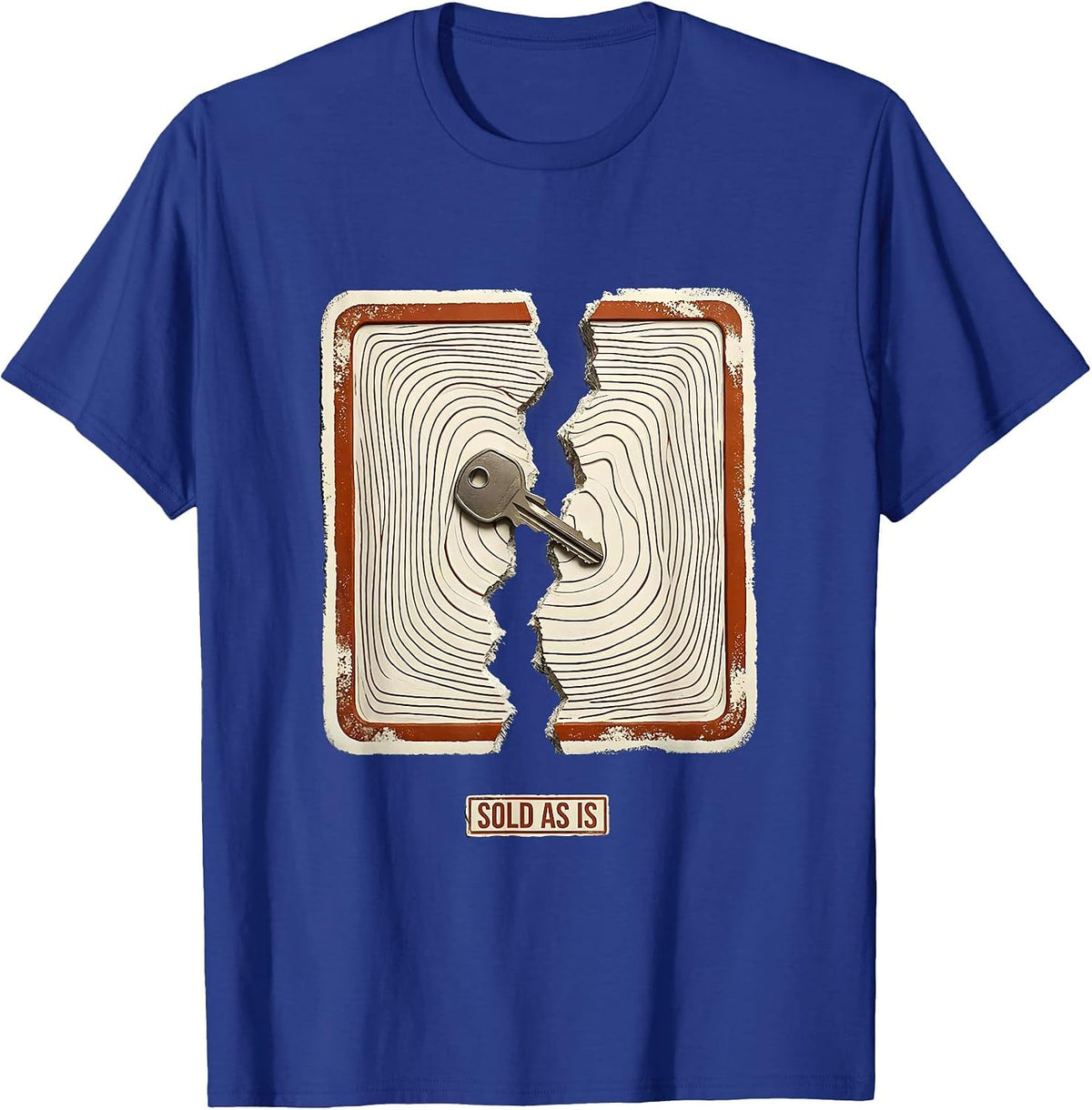Men's Sold As Is Funny Realtor Real Estate Agent Humor T-Shirt - Royal Blue