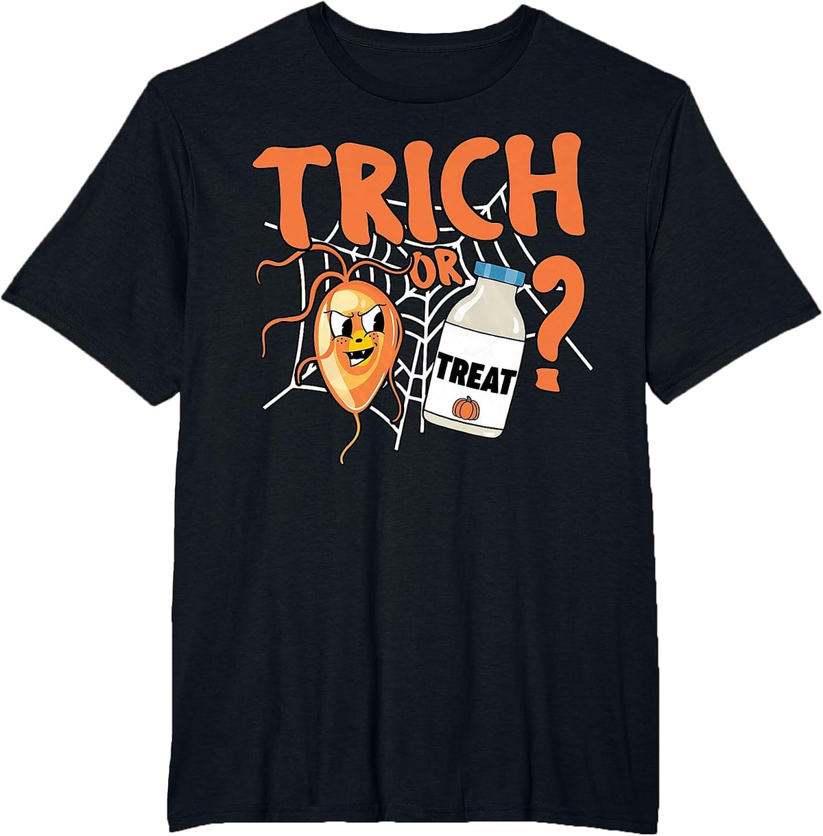 Halloween Medical Lab Science Microbiology Scientist Teacher T-Shirt - Black