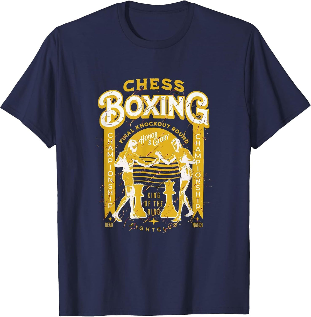 Chess Boxing T-Shirt - Navy Blue