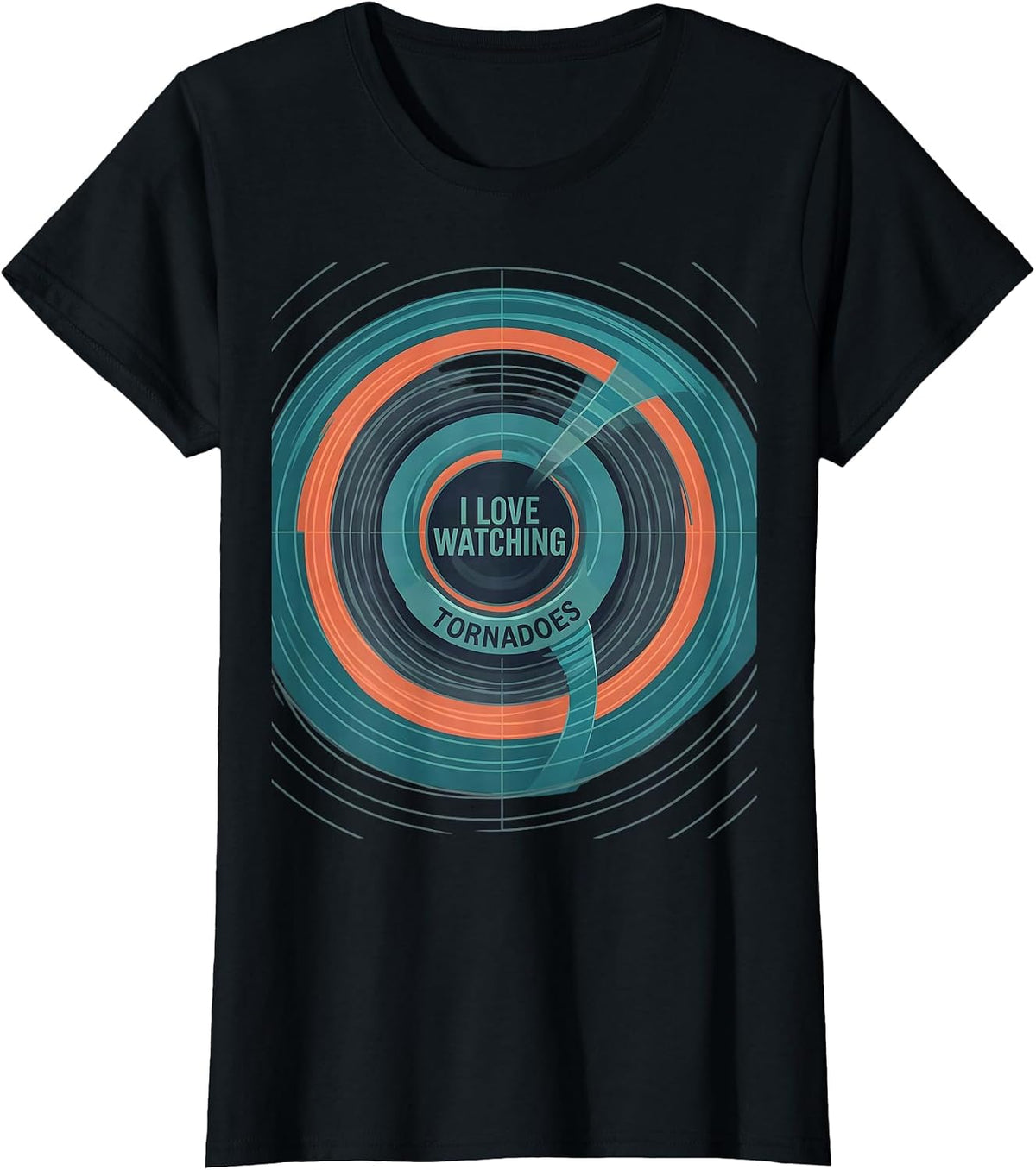I Love Watching Tornadoes Funny Storm Chaser Meteorology T-Shirt - Black