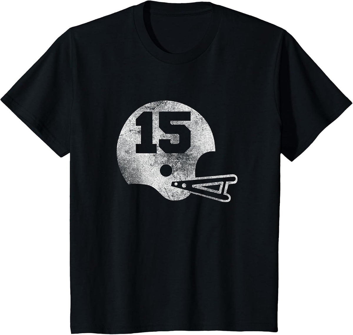 Vintage Football Jersey Number 15 T-Shirt Player Number T-Shirt - Black