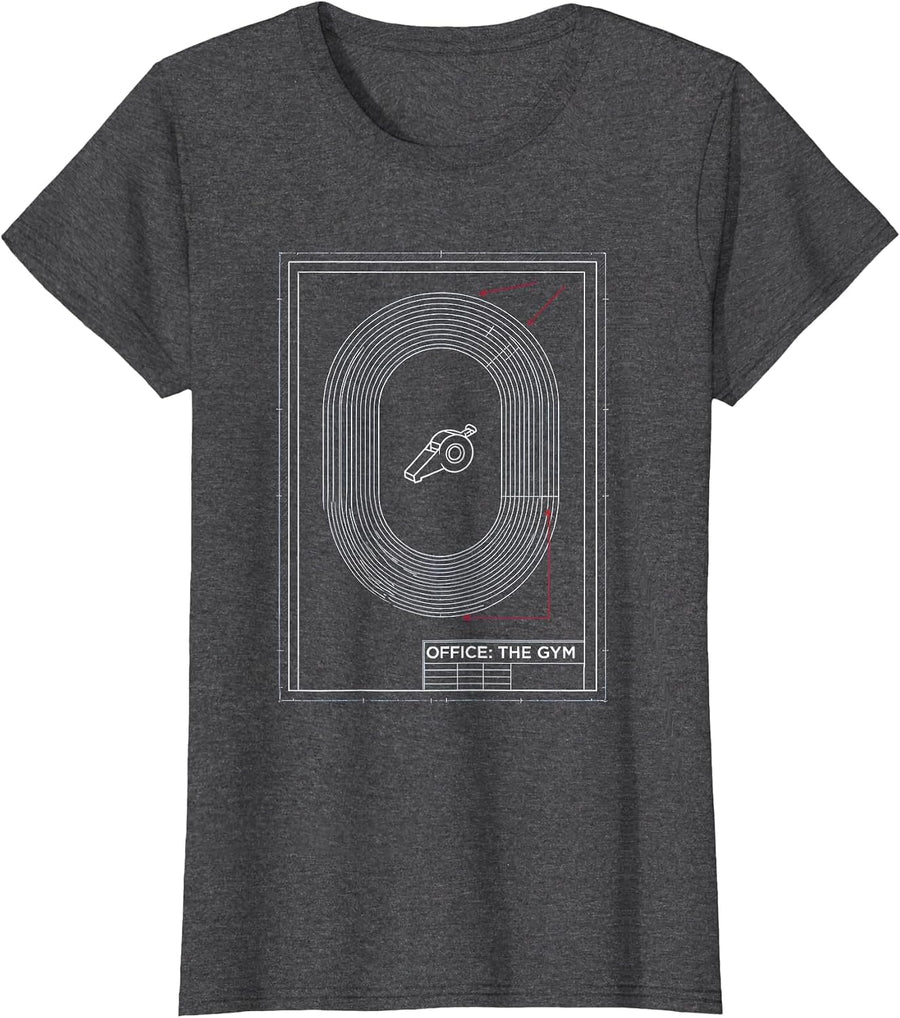 Women's Office The Gym Playful PE Teacher Back To School T-Shirt - Dark Heather Grey