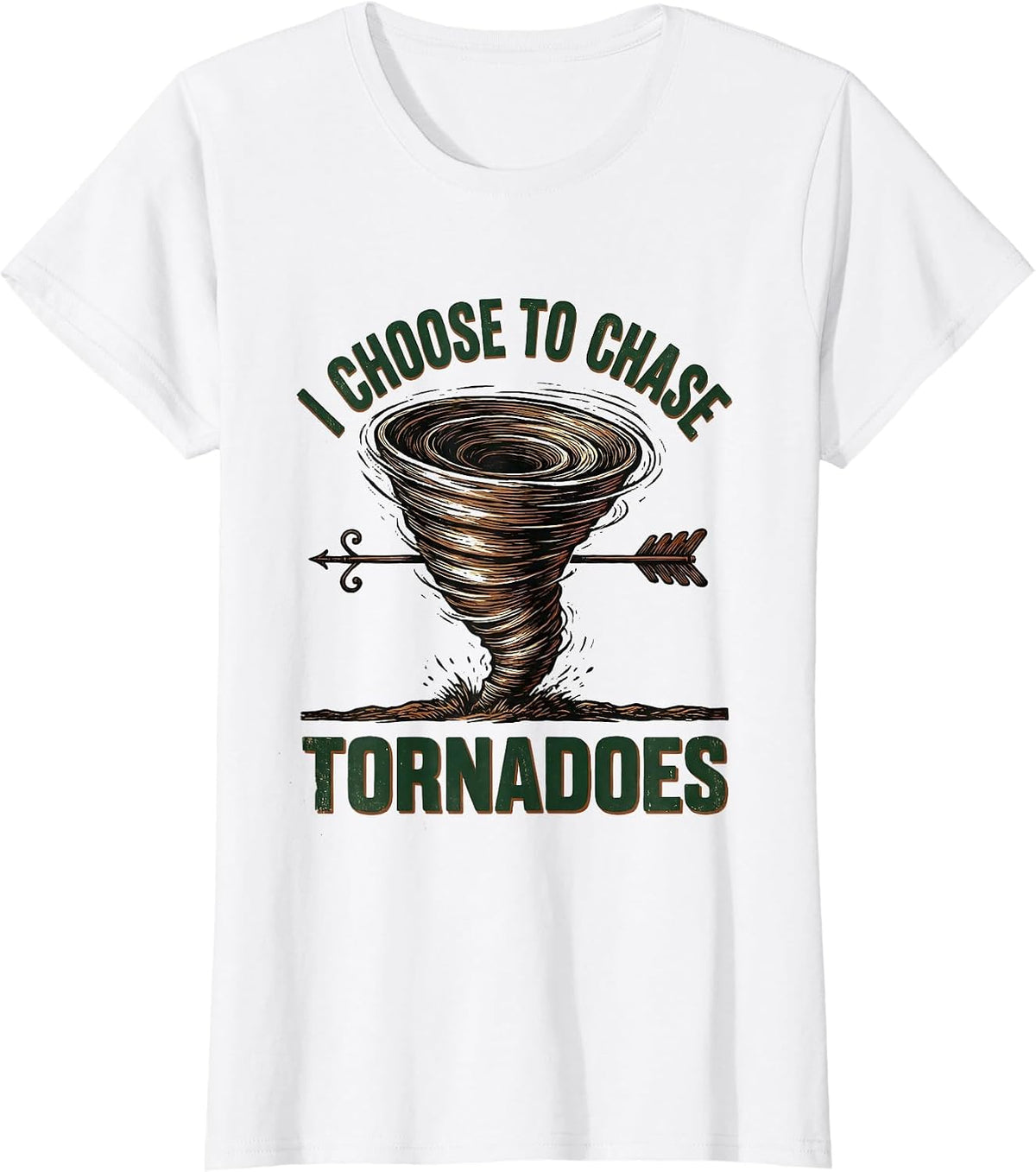 I Choose To Chase Tornadoes Vintage Storm Chaser T-Shirt - White