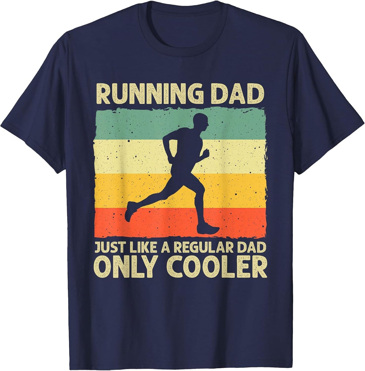 Funny Running for Men Dad Marathon Runner Coach Marathoner T-Shirt - Navy Blue