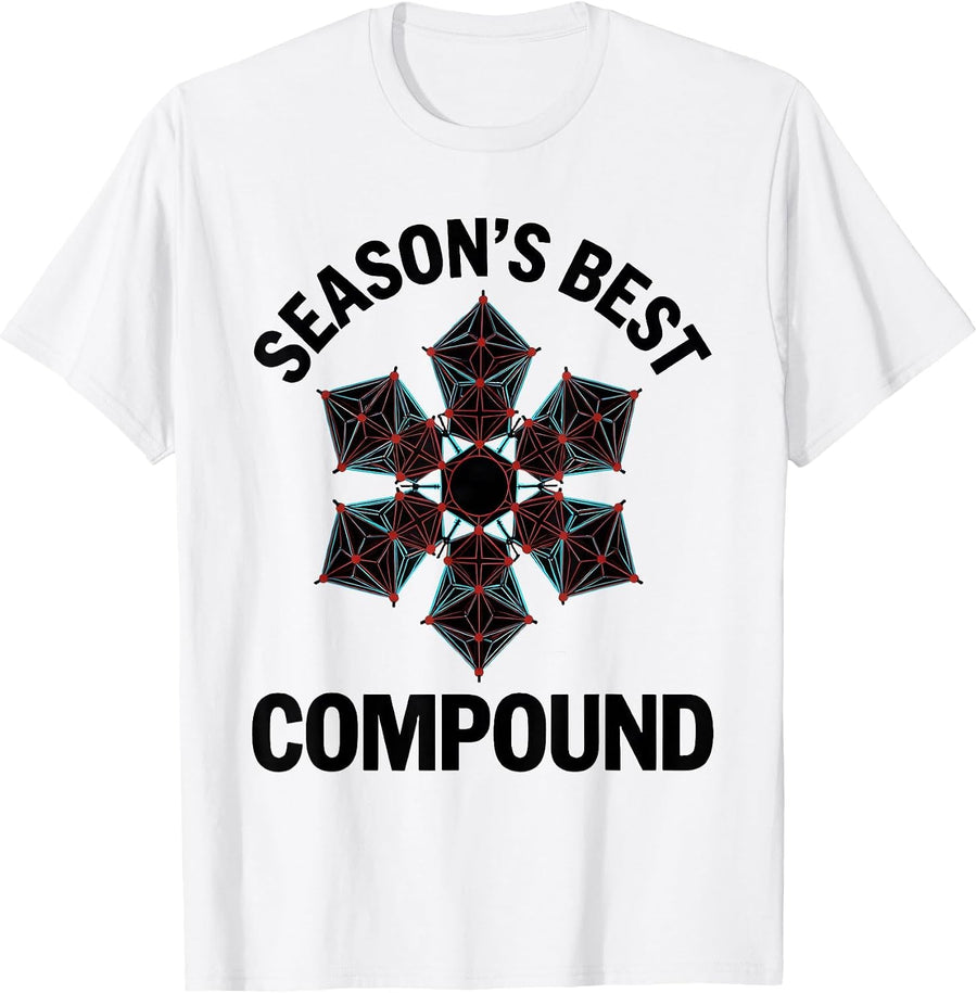 Men's Season's Best Compound Funny Chemistry Nerd Science Student T-Shirt - White