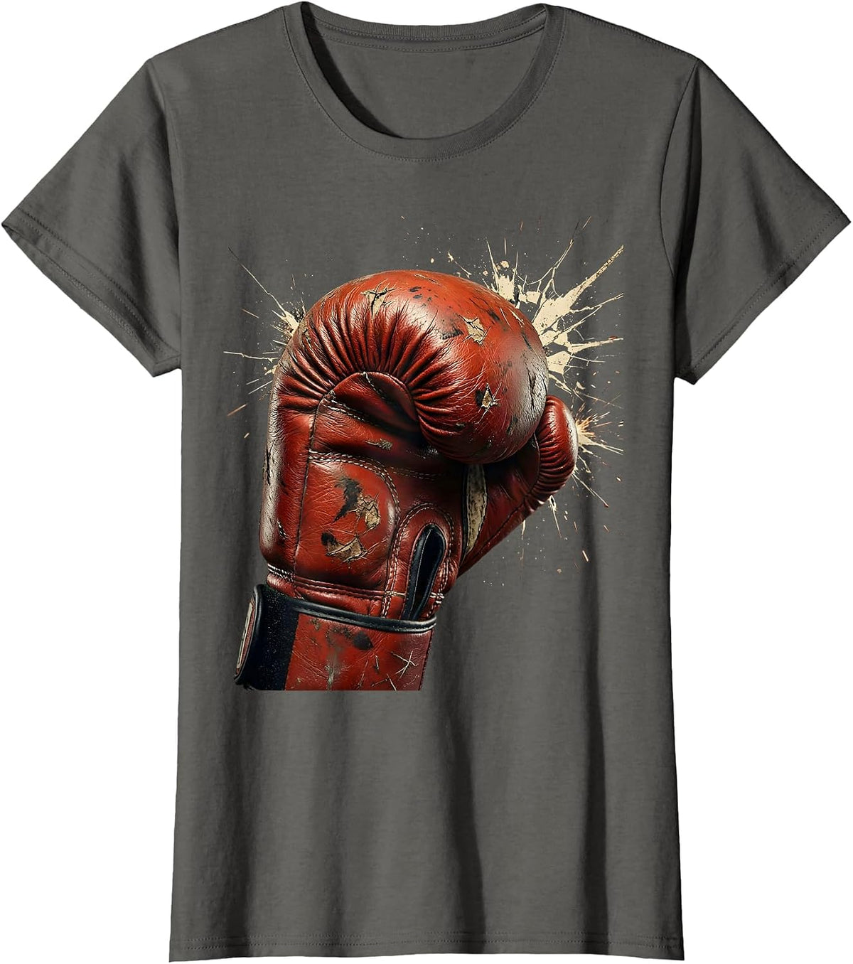 Women's Boxing Uppercut Sparks Graphic Tee T-Shirt - Asphalt Grey