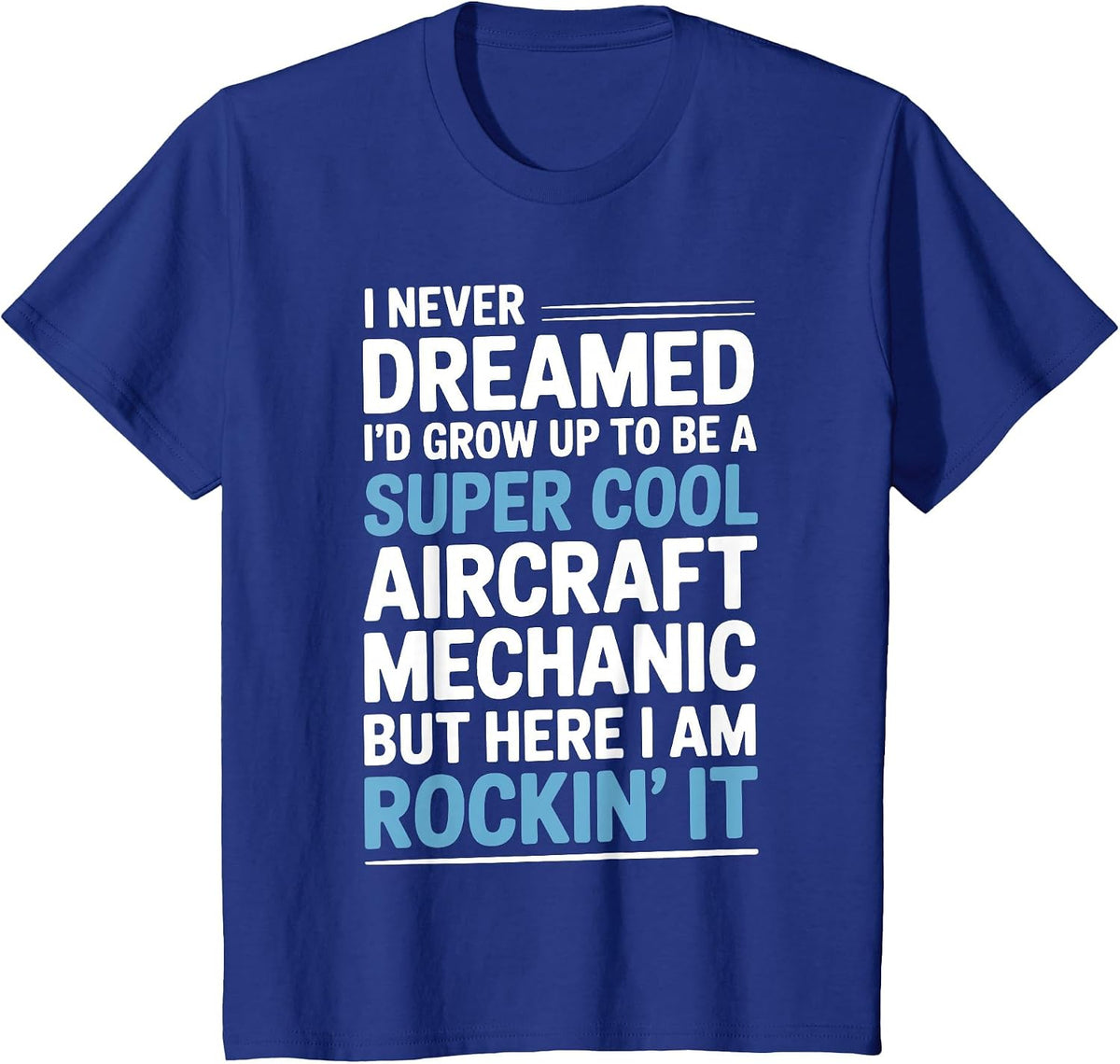 Cool Aircraft Mechanic Art for Men Women Aircraft Technician T-Shirt - Royal Blue