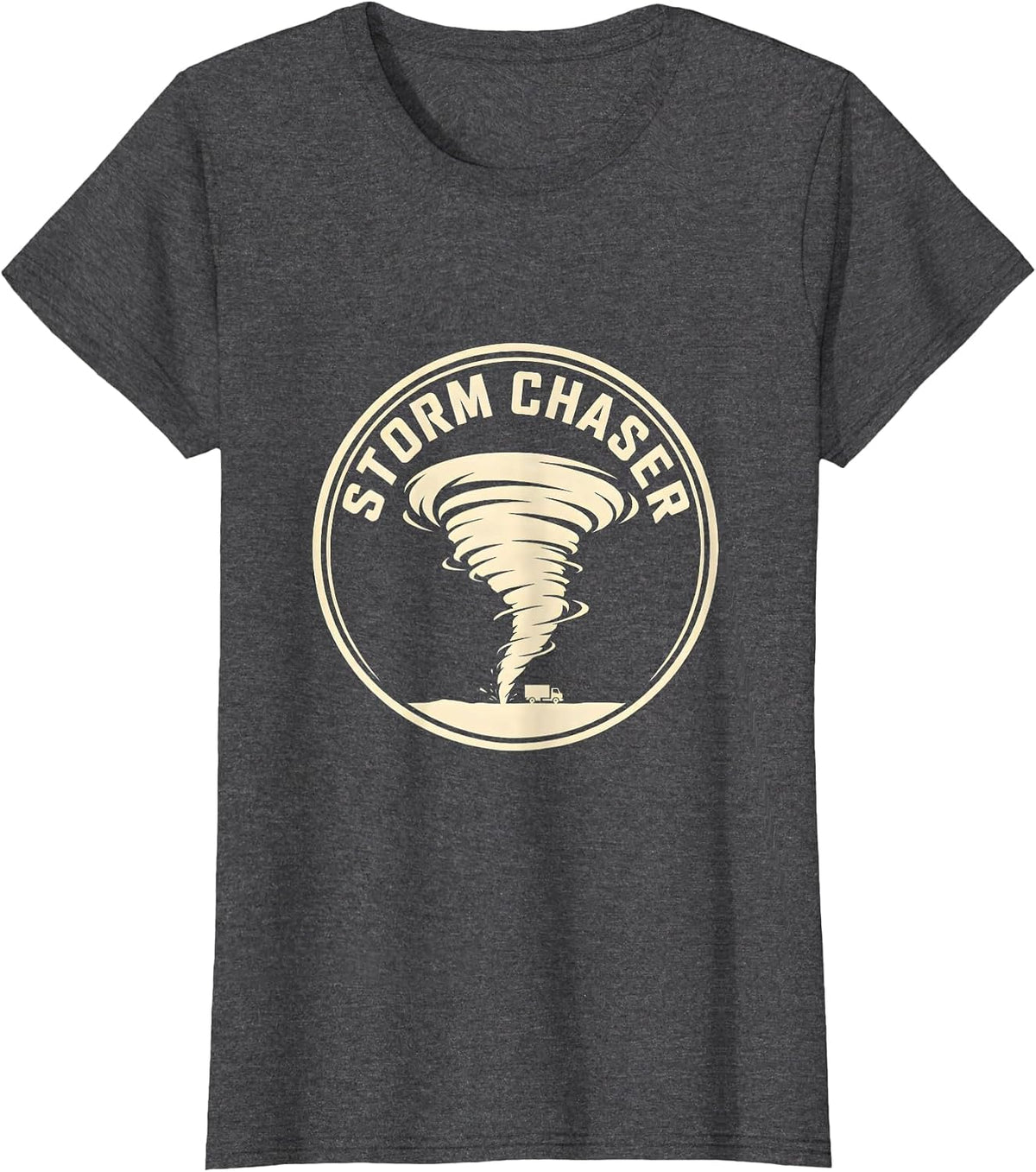 Women's Storm Chaser Meteorologist Weather Enthusiast Tornado Chaser T-Shirt - Dark Heather Grey