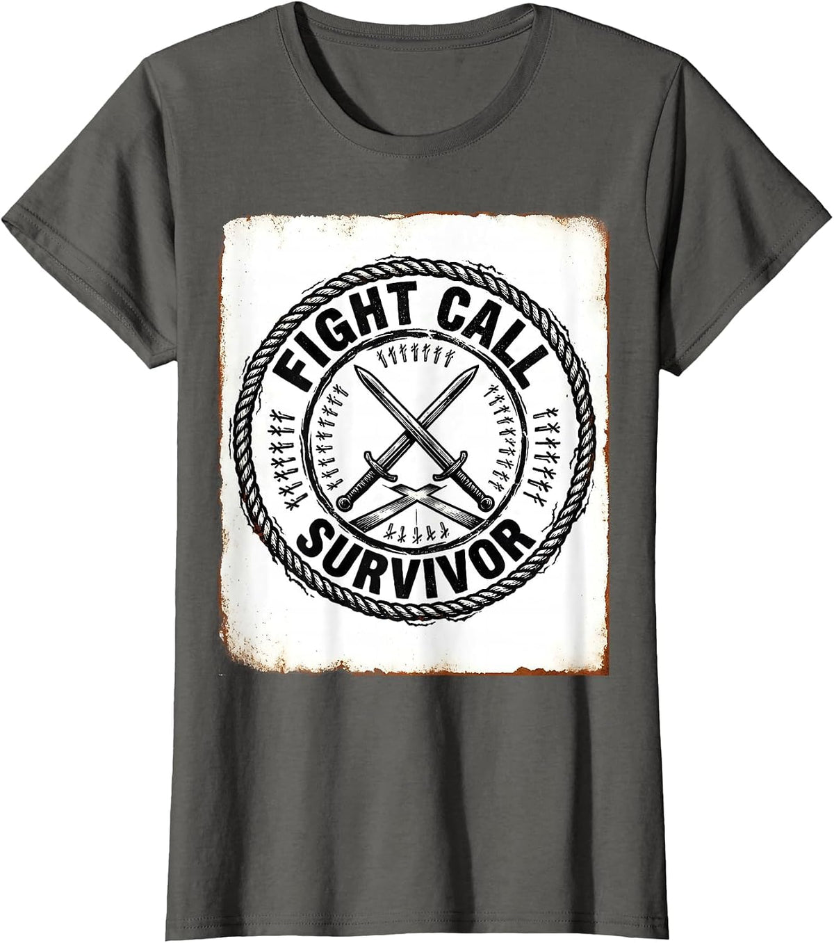 Women's Fight Call Survivor Funny Theatre Kid Musical Drama Actor T-Shirt - Asphalt Grey