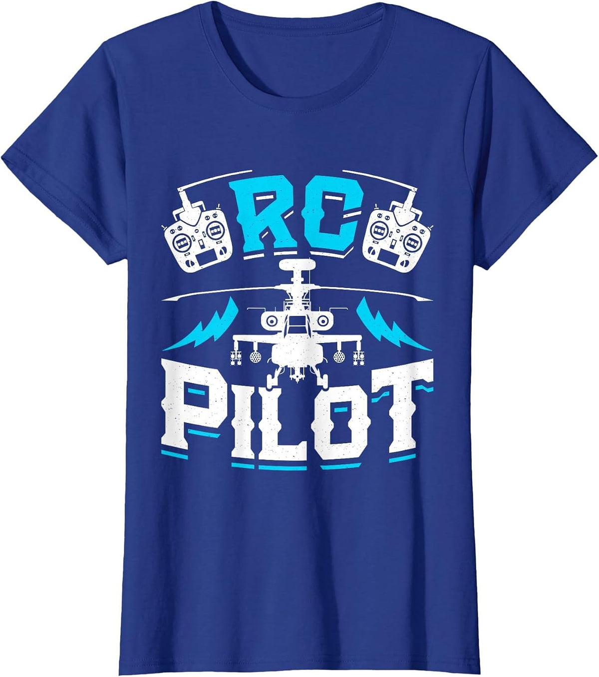 RC Pilot Model RC Helicopter RTF Helicopter Remote Control T-Shirt - Royal Blue