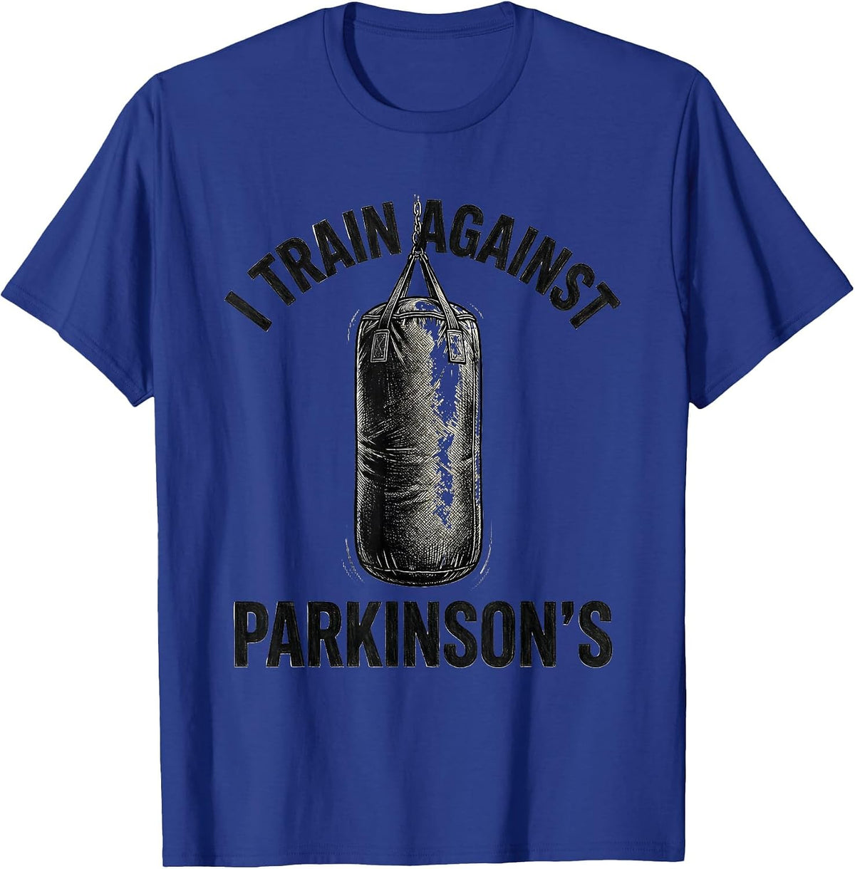 Men's I Train Against Parkinson's Boxing Fitness Class Pride T-Shirt - Royal Blue