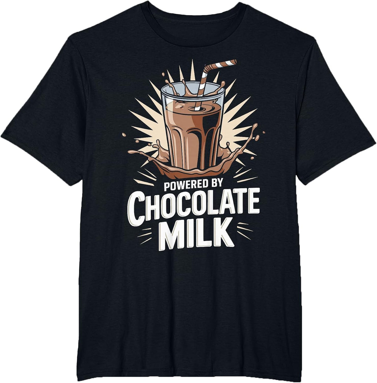 Powered By Chocolate Milk T-Shirt - Black