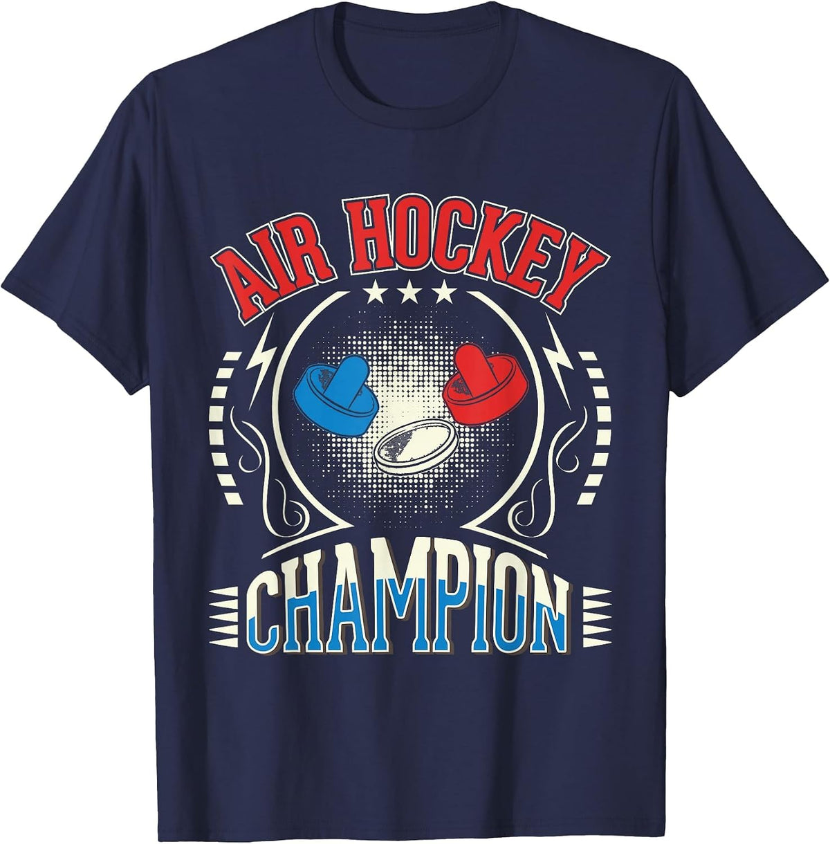 Air Hockey Champion T-Shirt - Navy Blue