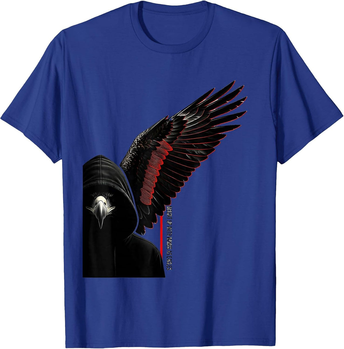 Men's Mount Up With Wings As Eagles Christian Faith Eagle Lover T-Shirt - Royal Blue