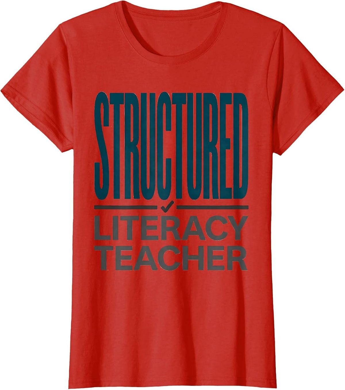 Structured Literacy Teacher Funny Science Of Reading Phonics T-Shirt - Red