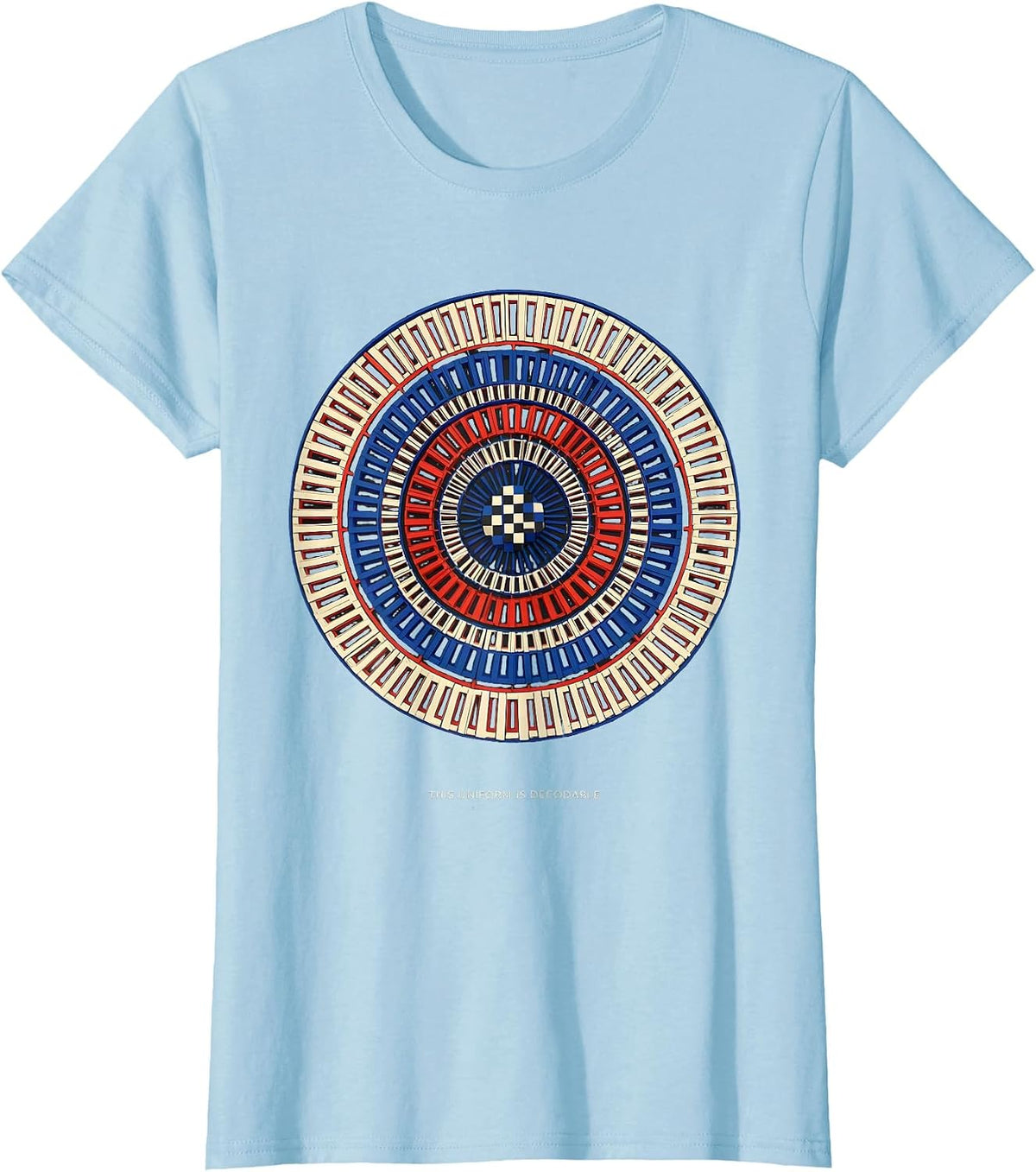 This Uniform Is Decodable Geometric Phonics Reading Teacher T-Shirt - Baby Blue