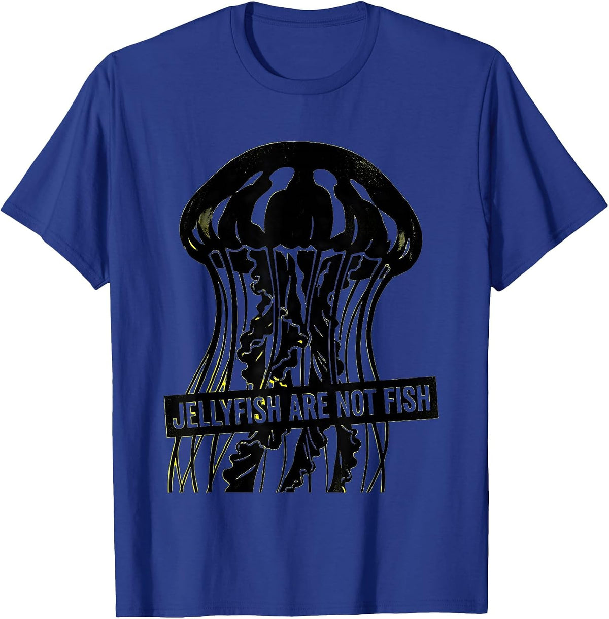 Men's Jellyfish Are Not Fish Funny Ocean Creature Sea Life Lover T-Shirt - Royal Blue