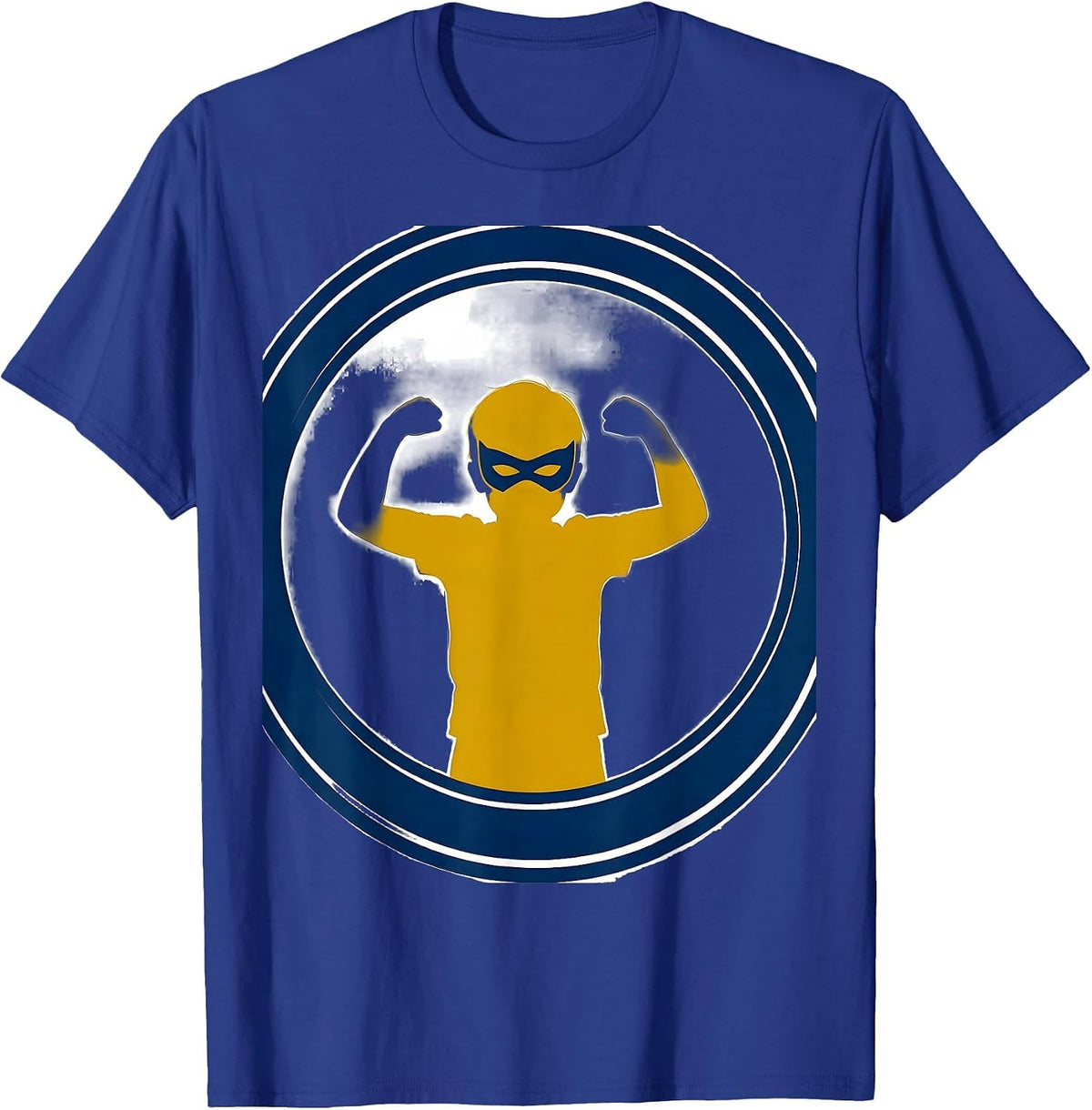 Down Syndrome Awareness Superhero Child Design T-Shirt - Royal Blue