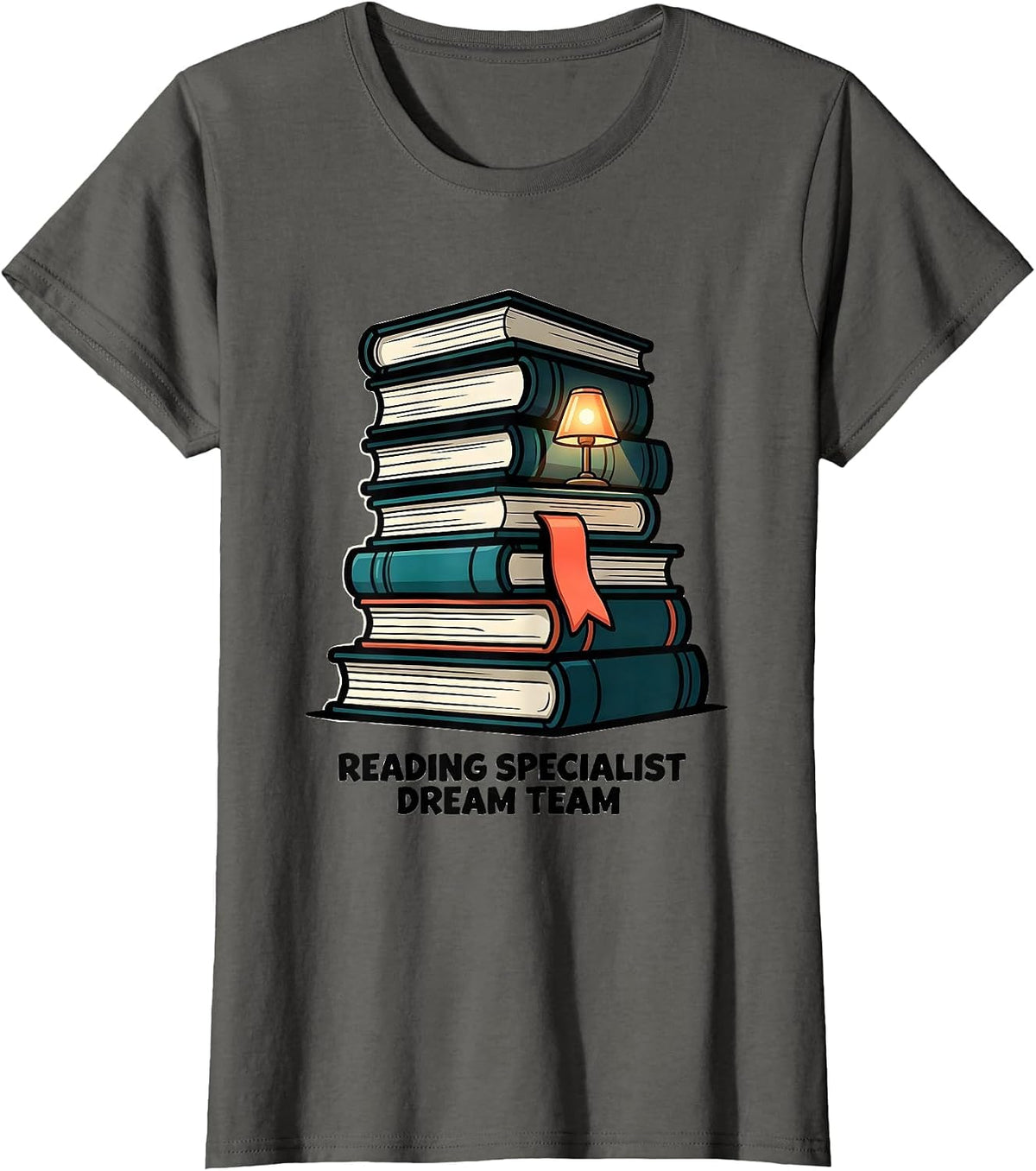 Women's Reading Specialist Dream Team Funny Teacher Back To School T-Shirt - Asphalt Grey