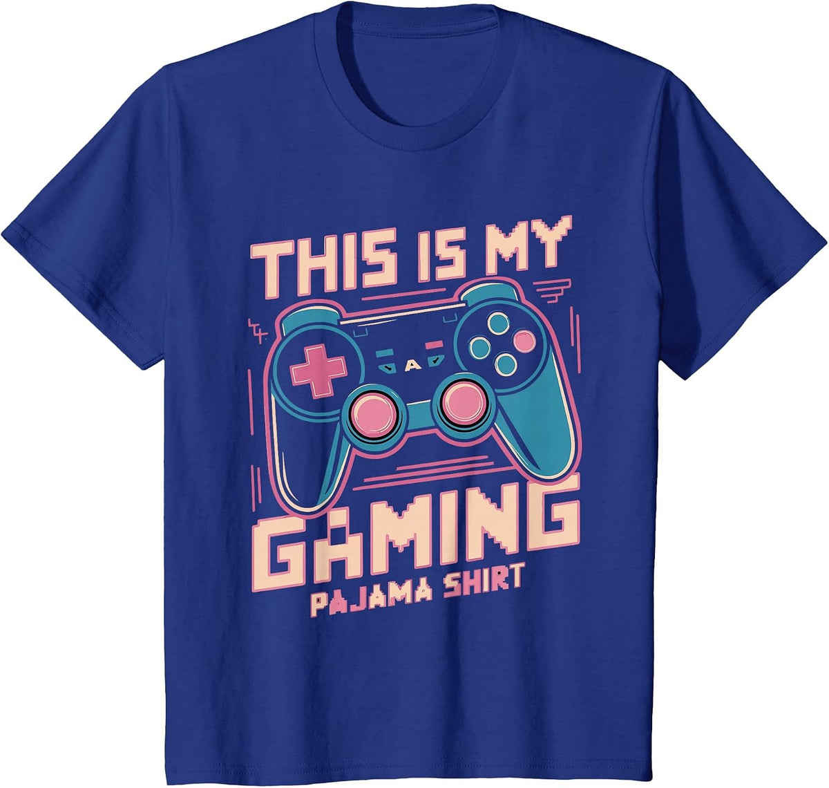 This is My Gaming Pajama Shirt Video Games Gamer Retro T-Shirt - Royal Blue