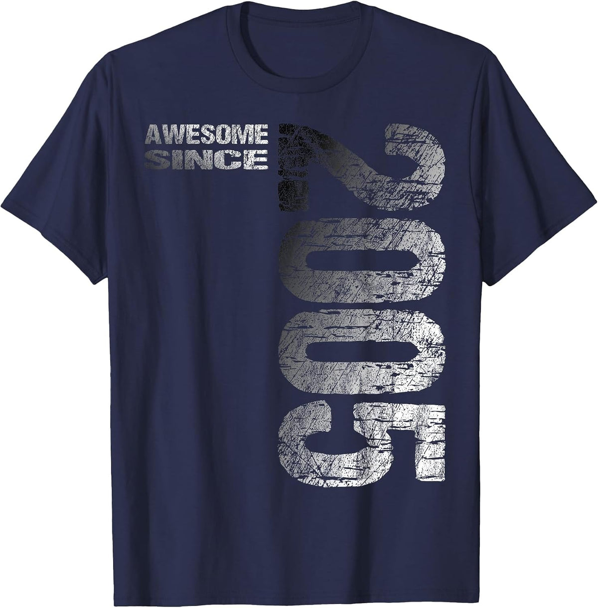 Awesome Since 2005 21th Birthday T-Shirt - Navy Blue