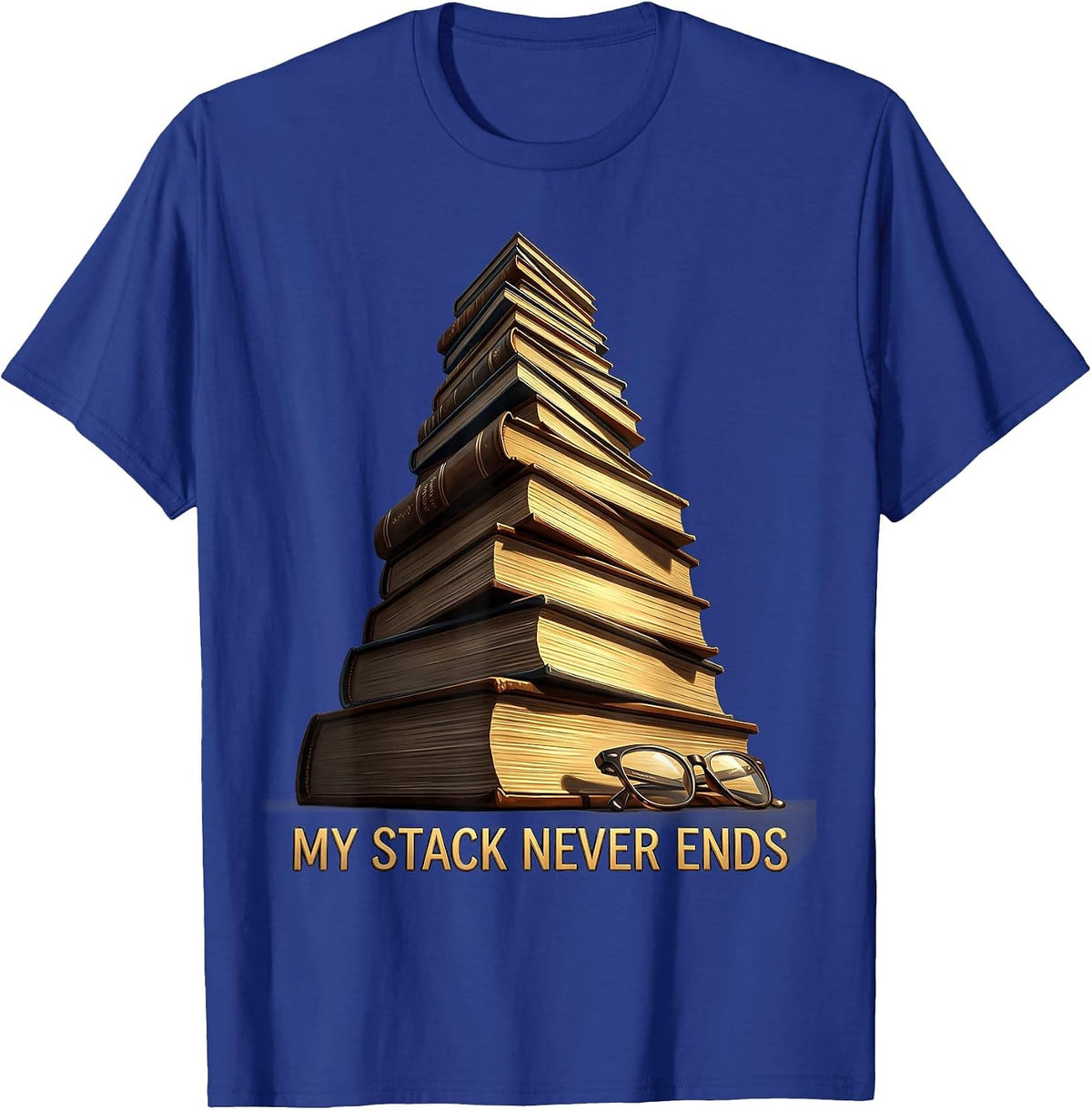 My Stack Never Ends Developer Humor Design T-Shirt - Royal Blue