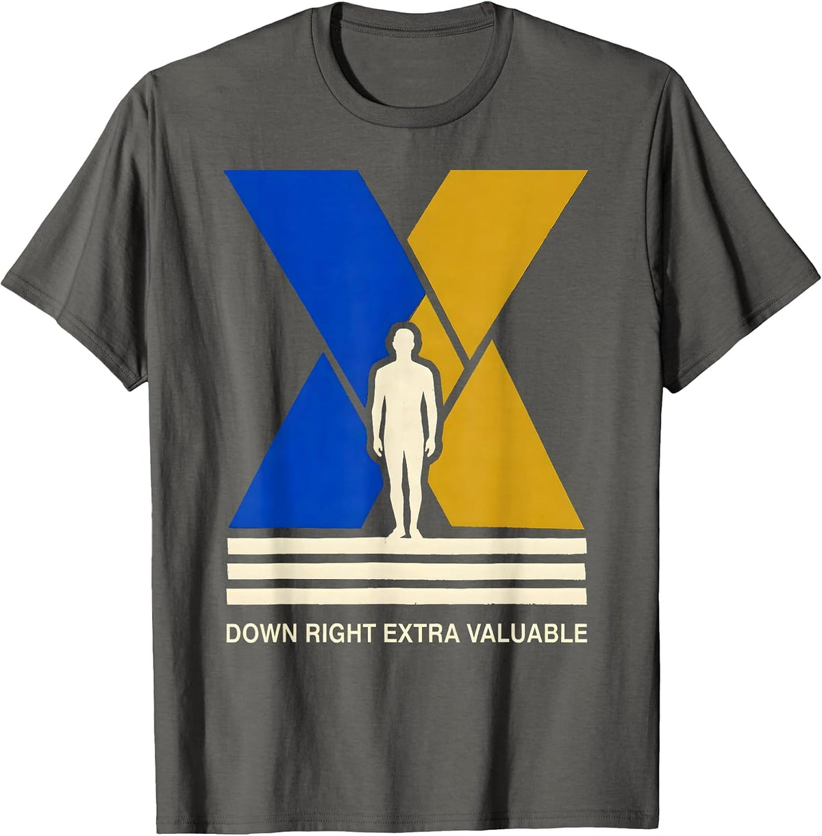Down Right Extra Valuable Heartfelt Down Syndrome Awareness T-Shirt - Asphalt Grey